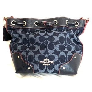 COACH Signature Denim Midnight Handbag